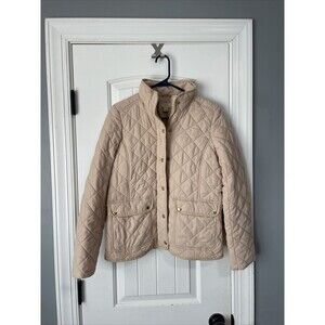 J. Crew Quilted Puffer TAN Jacket Small